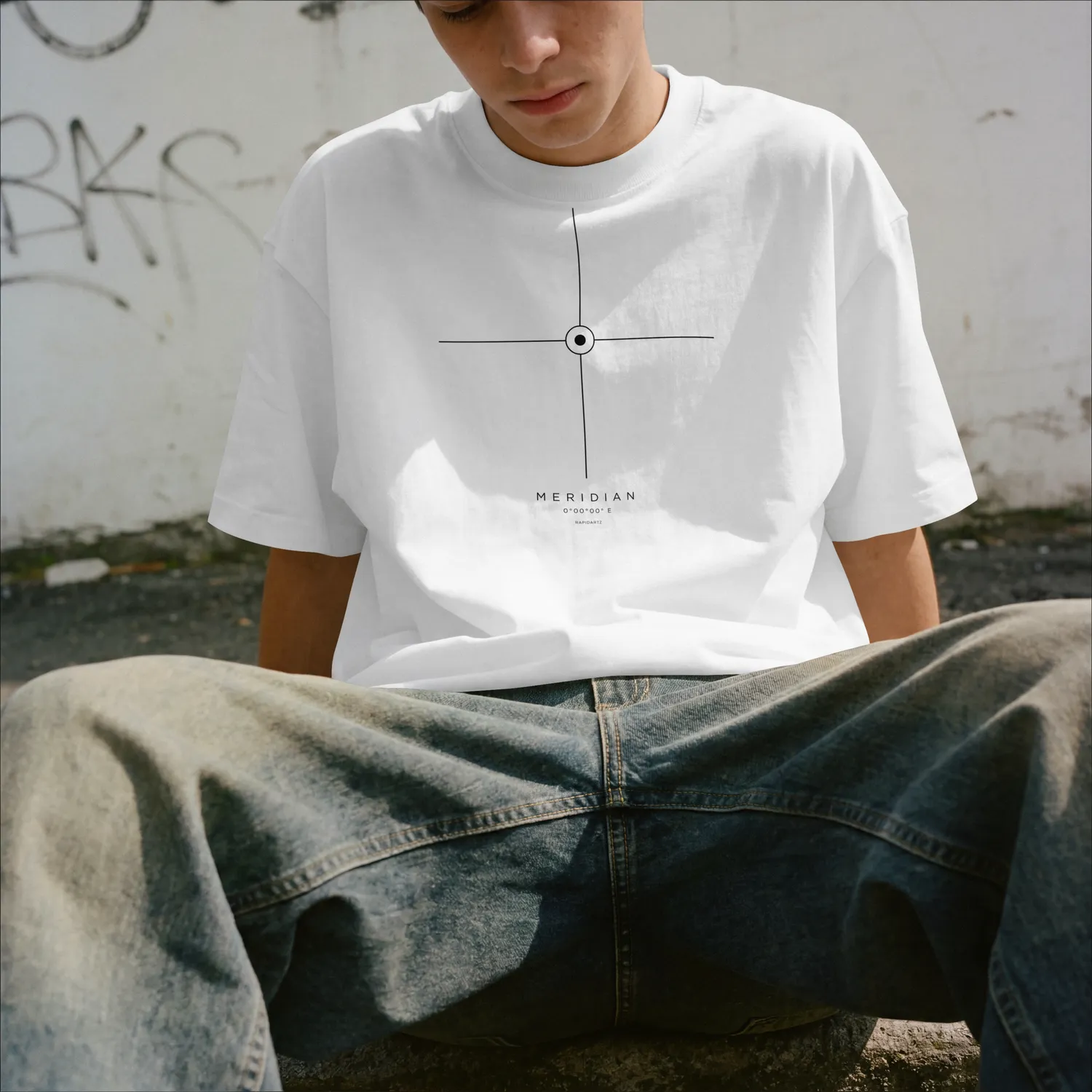 RapidArtz "Meridian" T-Shirt – Minimal Coordinates Streetwear Graphic Tee