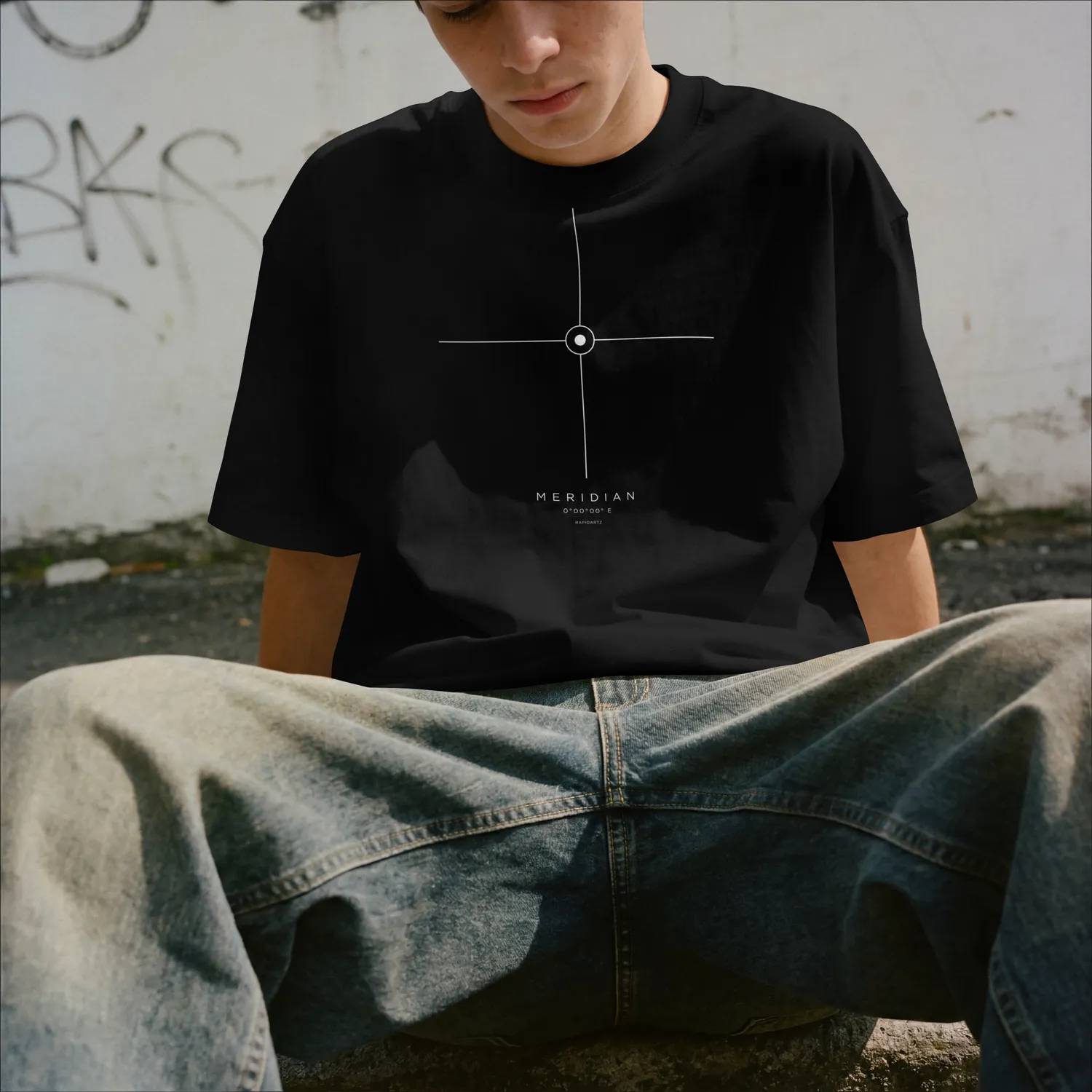 RapidArtz "Meridian" T-Shirt – Minimal Coordinates Streetwear Graphic Tee