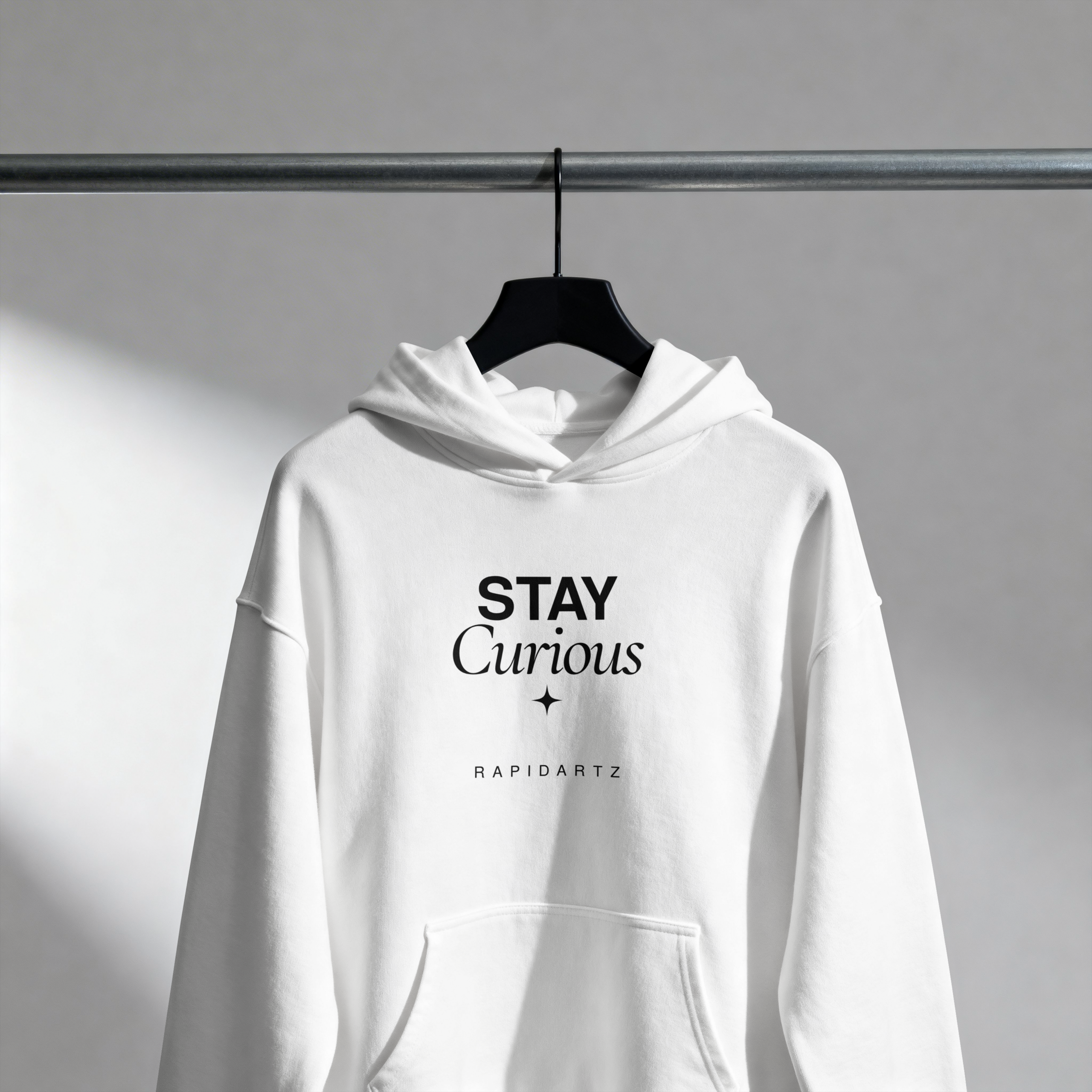 Stay Curious Hoodie – Minimal Mindset Streetwear | RapidArtz