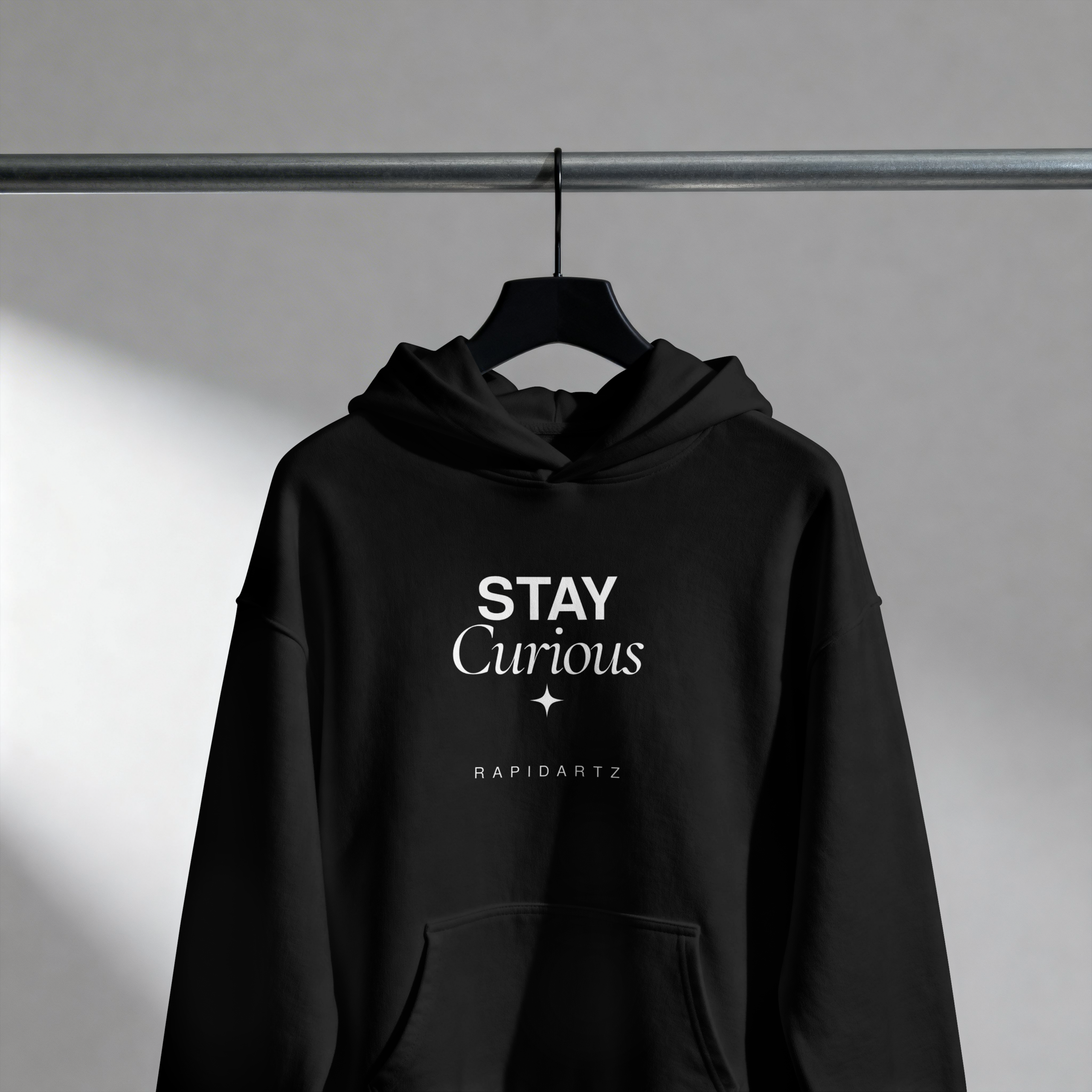 Stay Curious Hoodie – Minimal Mindset Streetwear | RapidArtz
