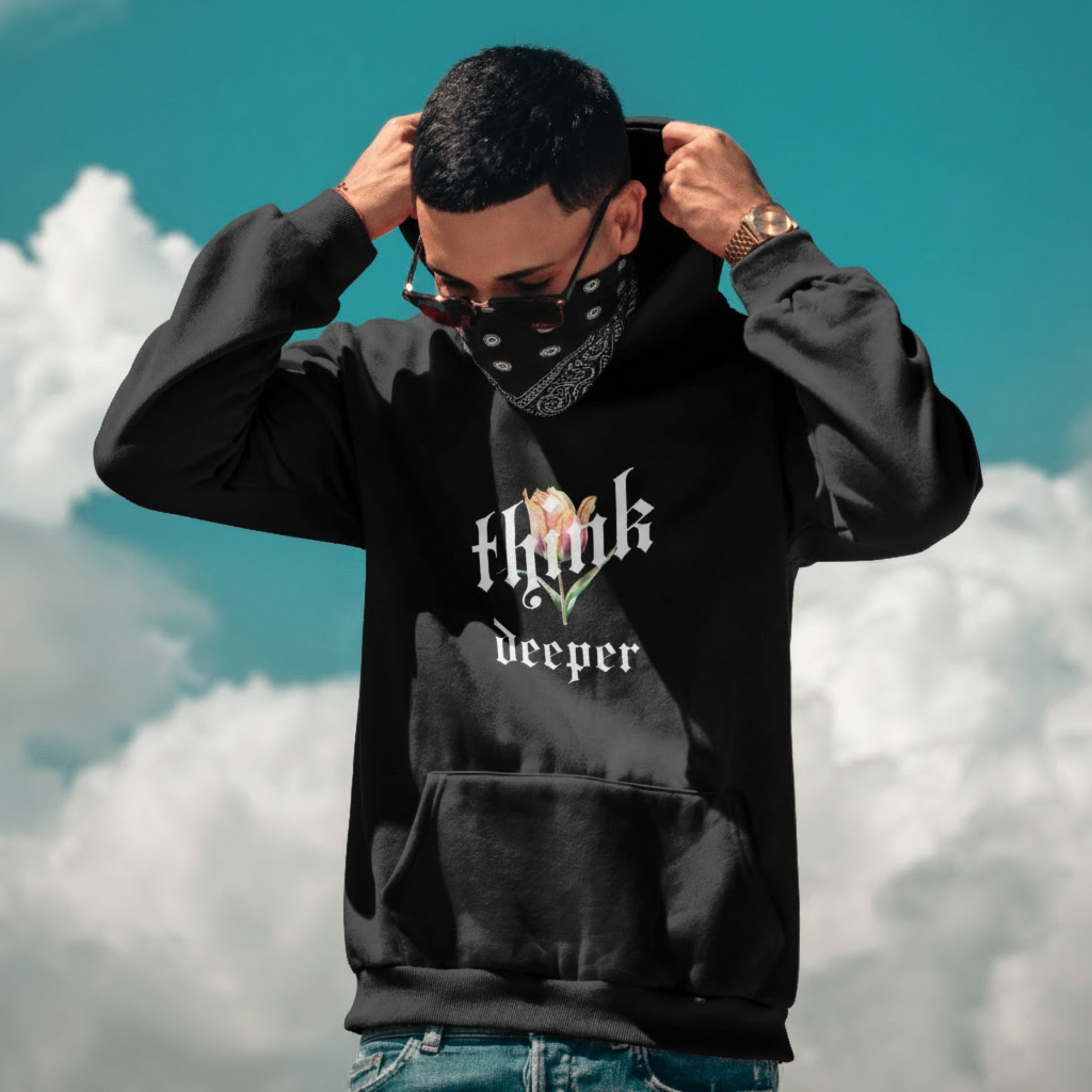 Think Deeper Hoodie – Minimal Mindset Streetwear | RapidArtz