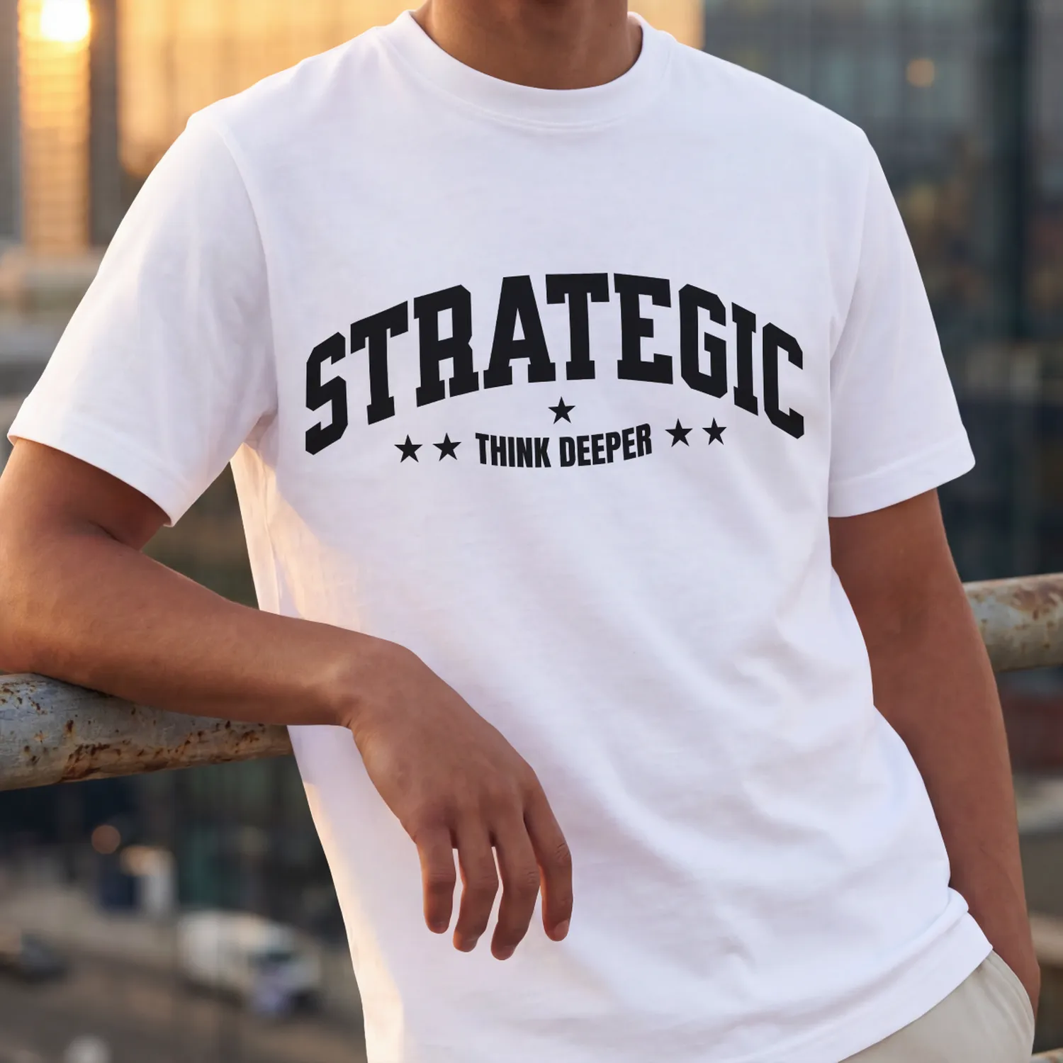 RapidArtz “Strategic Think Deeper” T-Shirt – Minimal Mindset Streetwear Graphic Tee