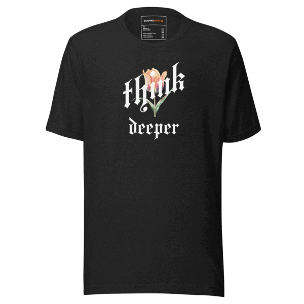 RapidArtz "Think Deeper" T-Shirt – Minimal Streetwear Graphic Tee