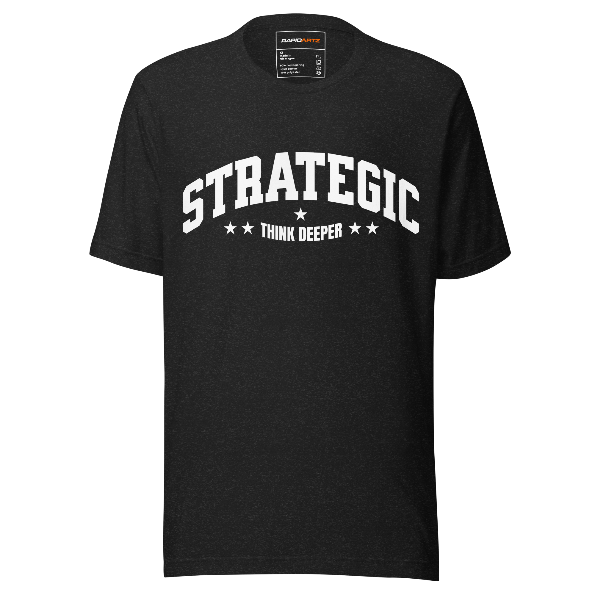 RapidArtz “Strategic Think Deeper” T-Shirt – Minimal Mindset Streetwear Graphic Tee
