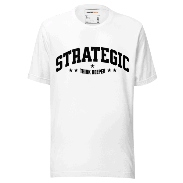RapidArtz “Strategic Think Deeper” T-Shirt – Minimal Mindset Streetwear Graphic Tee