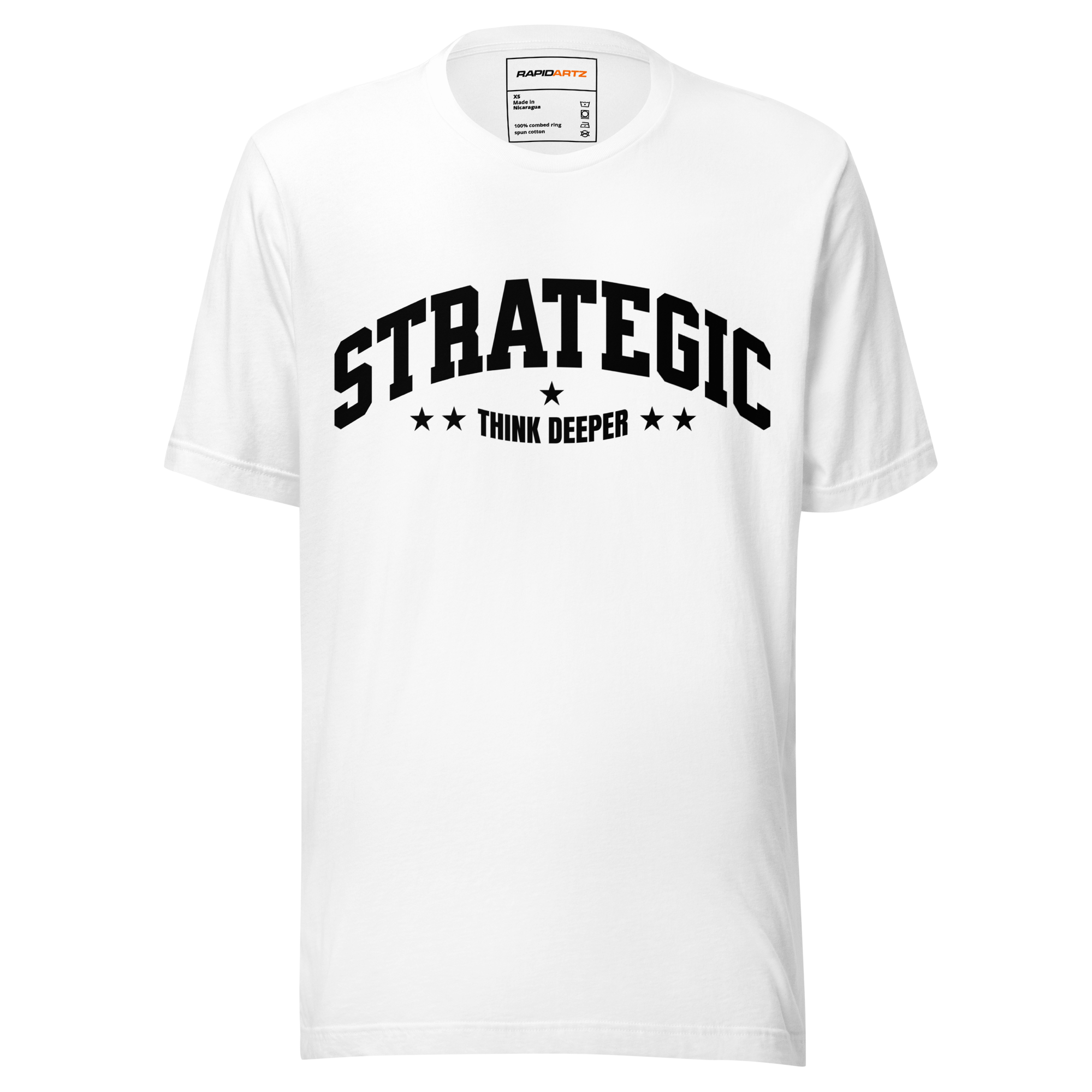 RapidArtz “Strategic Think Deeper” T-Shirt – Minimal Mindset Streetwear Graphic Tee