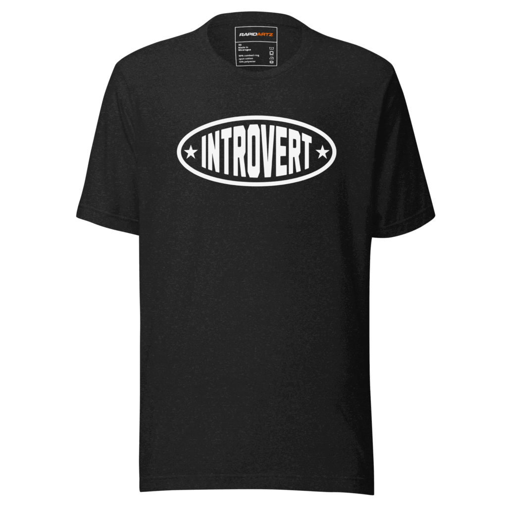 RapidArtz “Introvert” T-Shirt – Minimal Personality Streetwear Graphic Tee
