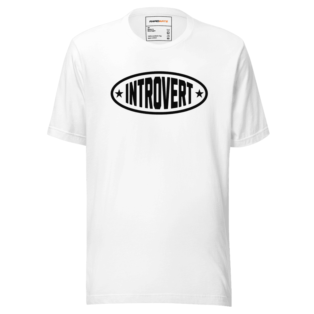 RapidArtz “Introvert” T-Shirt – Minimal Personality Streetwear Graphic Tee