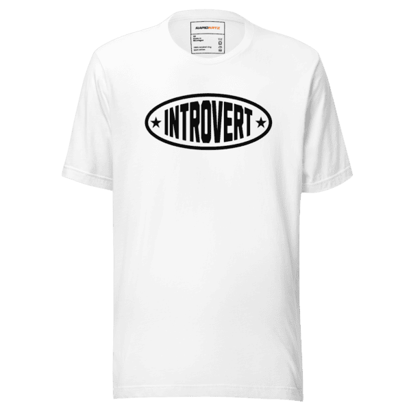 RapidArtz “Introvert” T-Shirt – Minimal Personality Streetwear Graphic Tee
